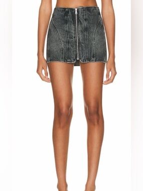 GRLFRND Black washed Jean skirt, 25